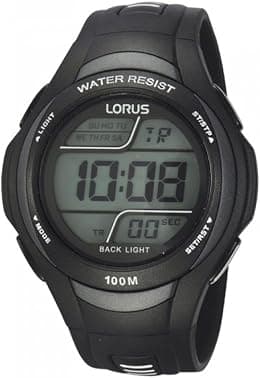 Lorus Sport Men's Chronograph Watch Stainless Steel and Plastic with Urethane Strap - Best Deal Finder
