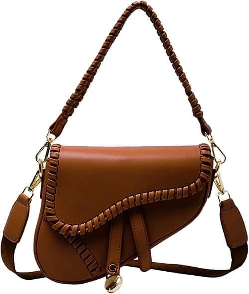 PURFANREE Women Trendy Saddle Shoulder Bag Clutch Purse Underarm Handbag Satchel HandBag Crossbody Bag on Amazon.ae - Price Tracker