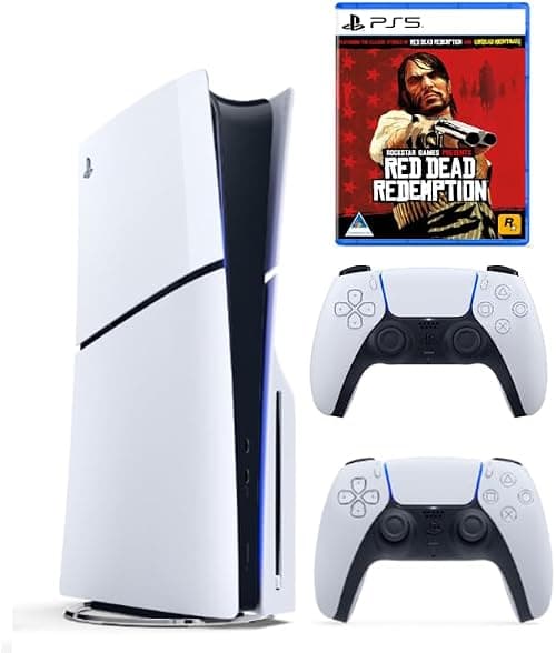 Sony PlayStation 5 Slim Disc Console with Extra Dualsense White Controller and Red Dead Redemption HD- International Version on Amazon.ae - Price Tracker