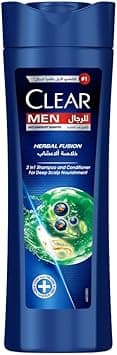 CLEAR 2in1 Shampoo & conditioner for men, anti dandruff shampoo, Herbal Fusion, 100% dandruff-free hair^ & nourished scalp, 400ml on Amazon.ae - Price Tracker
