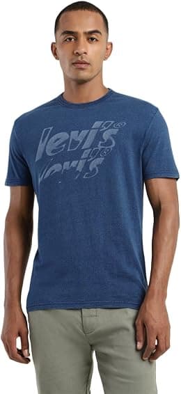 Levi's Mens Branded Indigo Grp Tee T-Shirt - Best Deal Finder
