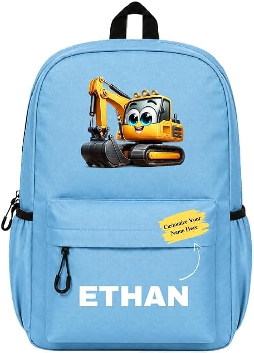 Custom Name Printed Boys School Backpack - Explorer Theme Kids School Bag on Amazon.ae - Price Tracker