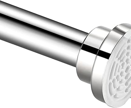 Telescopic Shower Curtain Rod：Never Rust 304 Stainless Steel Tension Spring Curtain Rod - Non-Slip Adjustable Tension Pole –No Drilling Extendable Pole (125-220cm) - Amazon.ae Price Tracker