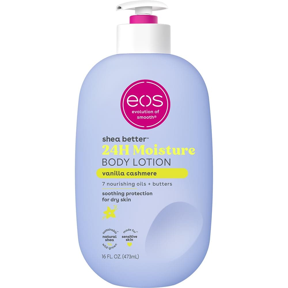 eos Shea Better Body Lotion- Vanilla Cashmere, 24-Hour Moisture Skin Care, Lightweight & Non-Greasy, Made with Natural Shea, Vegan, 16 fl oz on Amazon.ae - Price Tracker
