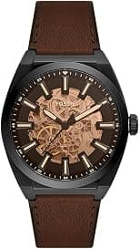 Fossil Men Analog Automatic Watch with Leather Strap ME3207 - Best Deal Finder
