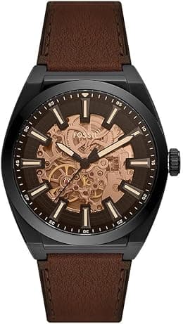 Fossil Men Analog Automatic Watch with Leather Strap ME3207 - Best Deal Finder
