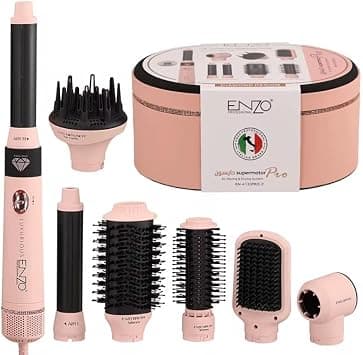 ENZO Professional Supermotor Pro Air Styling & Drying System, 7-in-1 Multi-Function Hair Styler, EN-4133PRO-2, Pink on Amazon.ae - Price Tracker