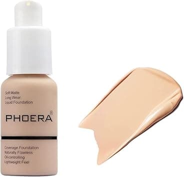 PHOERA Full Coverage Foundation, Soft Matte, Oil Control Concealer, Foundation Makeup Flawless Cream Smooth Long Lasting 24HR Waterproof and Blendable 30ml (102 Nude) - Amazon.ae Price Tracker