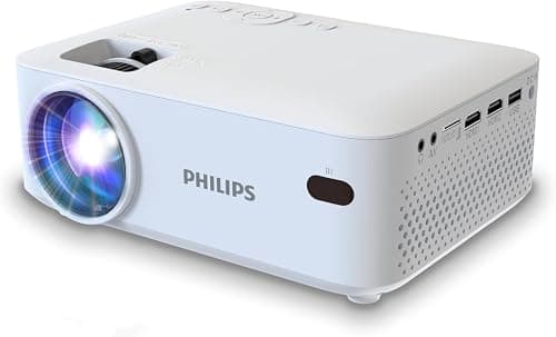 Philips NeoPix 100, Fixed Projector, 65" (165 cm) Screen, LED, Integrated Hi-Fi Stereo Speakers, USB Connectivity, HDMI and 3.5 mm Jack Cable, Compact, White on Amazon.ae - Price Tracker