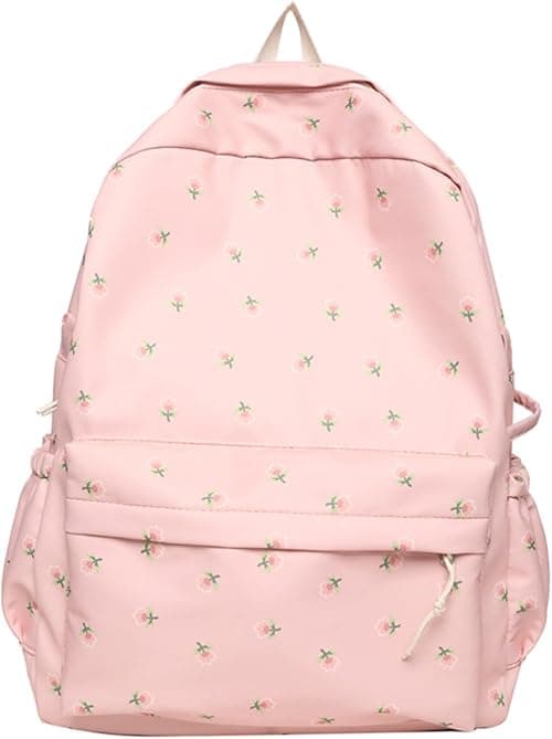 2024 Kawaii Floral Print Backpack with Pendant Preppy Backpack Cottagecore Bag Coquette Aesthetic Backpack Daypack on Amazon.ae - Price Tracker