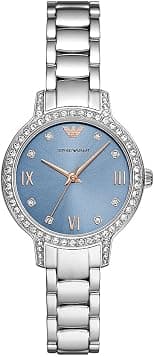 Emporio Armani Watch for Women, Three Hand Quartz Movement and 32mm Case Size with Stainless Steel, Leather or Silicone Strap - Best Deal Finder