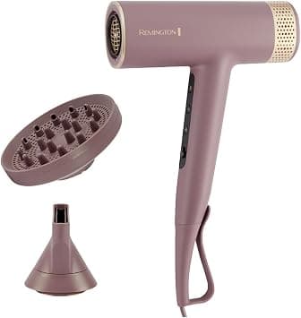Remington EC8930 Digital Hair Dryer Airvive, Silent BLDC Motor Hair Dryer, Ion, Smooth and Curly Style, 240 km/h, 12 Settings, Diffuser and Concentrator - Best Deal Finder