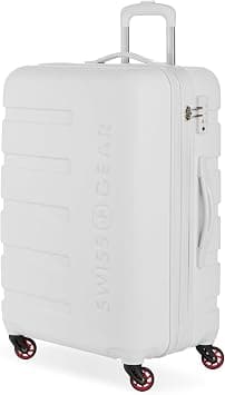 SwissGear 7366 Hardside Expandable Luggage with Spinner Wheels, White, Checked-Medium 23-Inch, 7366 Hardside Expandable Luggage With Spinner Wheels على Amazon.ae - متتبع الأسعار