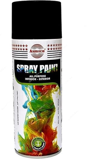 Hasanat Essentials Asmaco Spray Paint Quick Drying Smooth High Gloss Interior Exterior Wood Plastic Metal Automotive Non fading 400ML (Gloss Black) - Amazon.ae Price Tracker