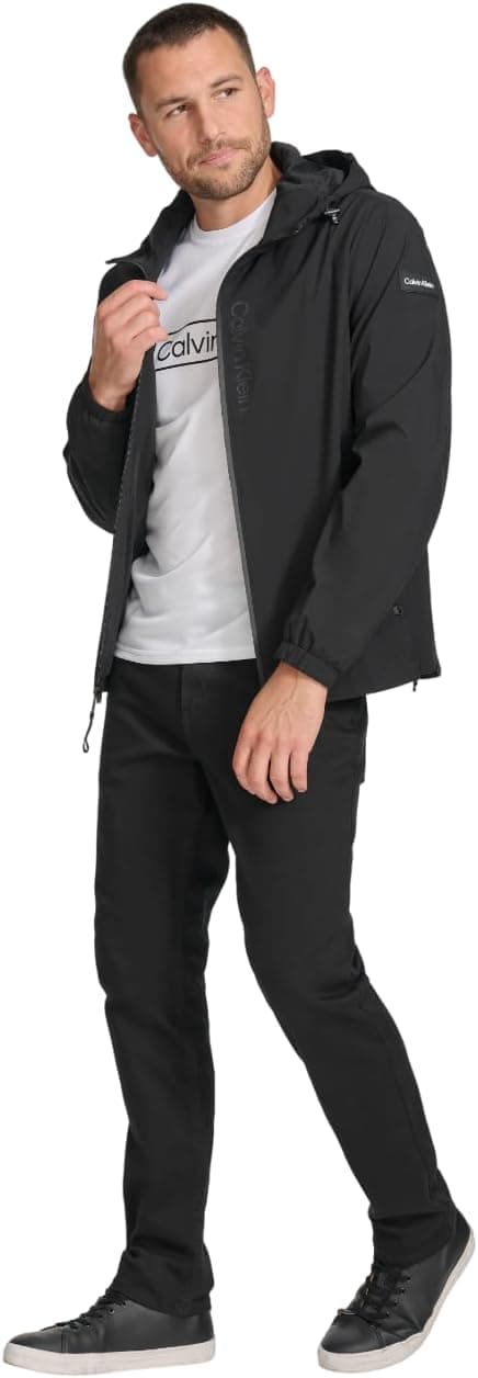 Calvin Klein mens Performance Windbreaker Jacket With Adjustable Hood Windbreaker (pack of 1) on Amazon.ae - Price Tracker