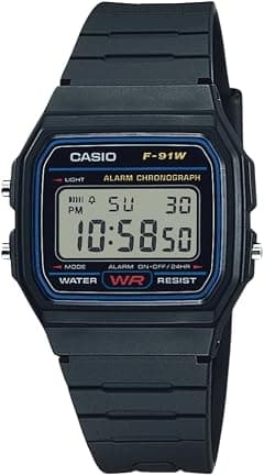 Casio F91W Series | Digital Watch | Water Resistant | LED Light | 1/100 SEC Stopwatch | Regular Time Keeping (HR, Min, SEC, PM, Date, Day) | Daily Alarm | Lightweight | 7 Year Battery - Amazon.ae Price Tracker
