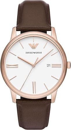 Emporio Armani Watch for Men, Quartz Movement and 42mm Case Size with Stainless Steel, Leather or Silicone Strap on Amazon.ae - Price Tracker