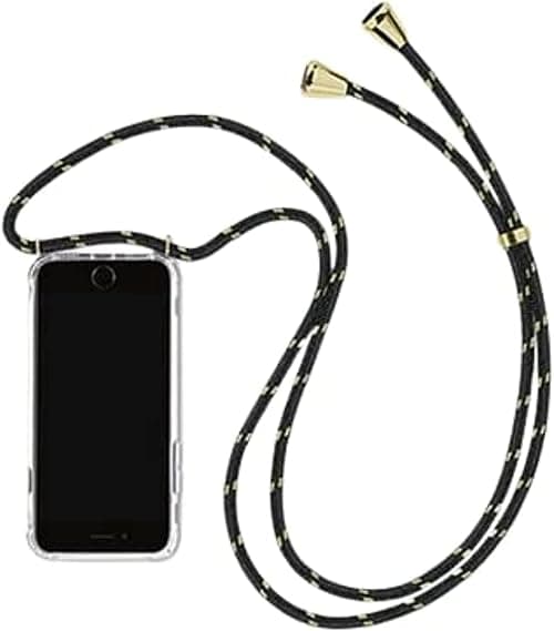 iPhone12 Pro Max Lanyard Black and Gold Crossbody Case Cell Phone Lanyard for around the Neck, Phone Safety Adjustable Phone Strap, Best Smartphones Lanyard with Full Coverage Case (iPhone 12 Pro Max) على Amazon.ae - متتبع الأسعار