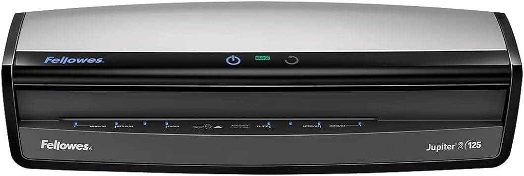 Fellowes Jupiter 2 125 Laminator with 10 Pouches, 12.5 Inch (5734101), Black & Grey - Best Deal Finder