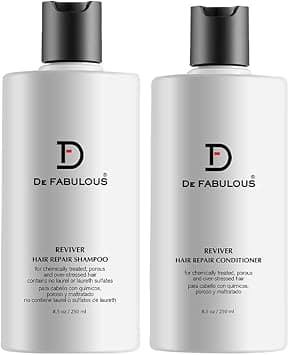 De Fabulous Reviver Hair Repair Combo Set - Shampoo & Conditioner 250ml | Triple Protein Formula with Soy, Oat & Wheat Proteins | Restores & Strengthens Chemically Treated, Damaged Hair | Sulfate-Free on Amazon.ae - Price Tracker