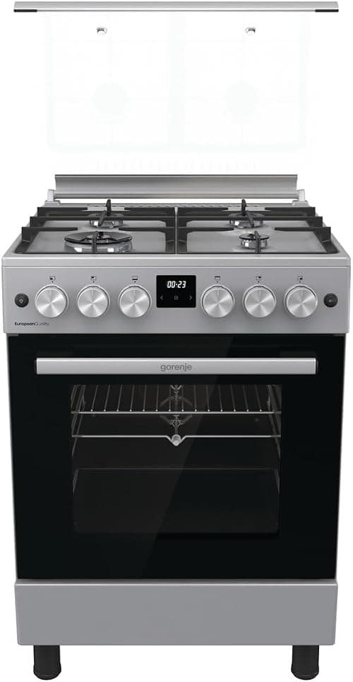 Gorenje 60 cm Freestaning Gas Cooker GGI6C20S – Powerful 4-Burner Gas Hob & 63L HomeMade Oven with One-Hand Ignition & Closed Door Grill on Amazon.ae - Price Tracker
