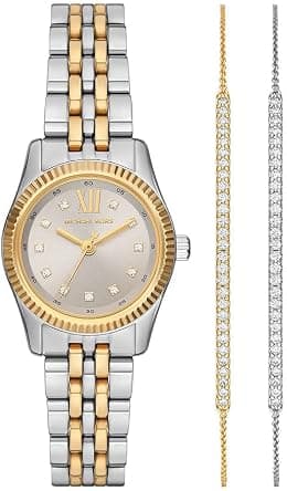Michael Kors Lexington Watch for Women, 26mm Quartz Three Hand Movement with Stainless Steel Strap - دليلك لأفضل العروض