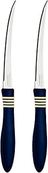 Tramontina Cor&Cor 2 Pieces Tomato Knife Set with Stainless Steel Blade and Dark Blue Polypropylene Handle on Amazon.ae - Price Tracker