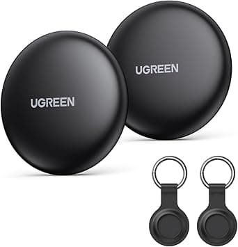 UGREEN 2PCS FineTrack Smart Finder, Apple Find My (iOS only) Smart Tag Replaceable Battery Tracker Locator Luggage Tag Bluetooth Item Finder for Wallet, Suitcase, Car, Keys, Passports - Amazon.ae Price Tracker