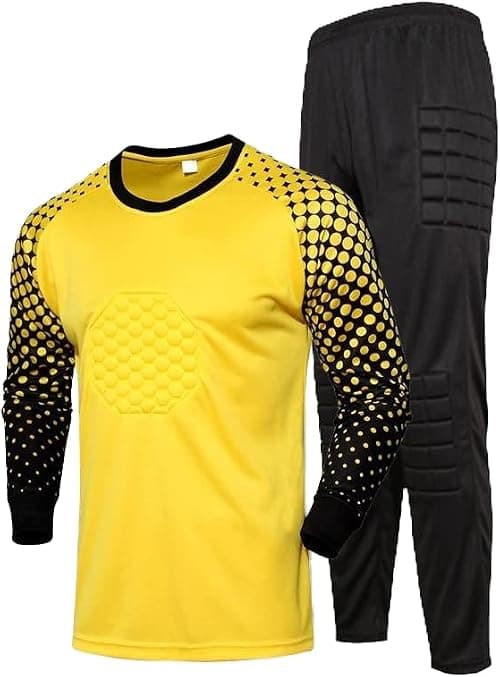 Goalkeeper Jersey Pro Set, Foam Padded Top Shirt Thick Protective Pants Uniform Suits Sponge Protector Doorkeeper على Amazon.ae - متتبع الأسعار