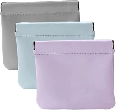 SYOSI 3Pcs Lambskin Pocket Cosmetic Bag, SYOSI Portable Mini Lipstick Storage Bag, Waterproof Leather Squeeze No Zipper Self-Closing Portable Travel Makeup Pouch - Best Deal Finder