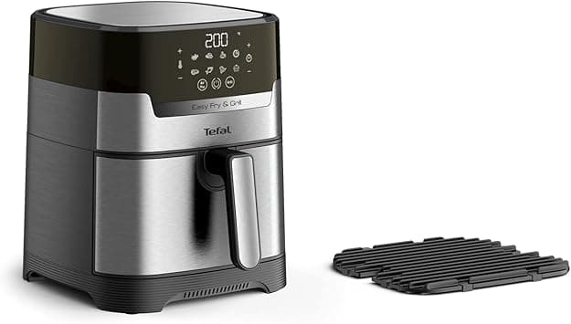 TEFAL Air Fryer | Easy Fry & Grill Digital 2-in-1 |4.2 L Capacity | 1550 W | Healthy Cooking | Air Fry + Grill | 8 Automatic Programs |Adjustable Temperature | Timer | | EY505D27 on Amazon.ae - Price Tracker