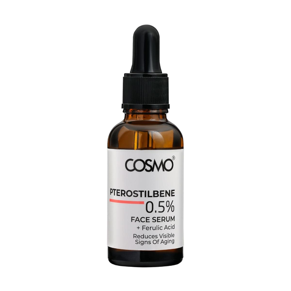 Cosmo Advanced Skin Care 0.5% Pterostilbene + Ferulic Acid Face Serum 30ml, Antioxidant Support & Dullness, Reduces Visible Signs of Aging, Lightweight, Non Greasy, For All Skin Types, Use Day & Night on Amazon.ae - Price Tracker
