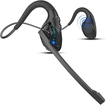 iDIGMALL Bluetooth 5.4 Headset with Microphone, Open Ear Headphones w/Noise Cancelling Mic for Phone PC Computer Laptop, Lightweight & Comfortable Wireless Headset for Office Driving Working Home,11H - Best Deal Finder