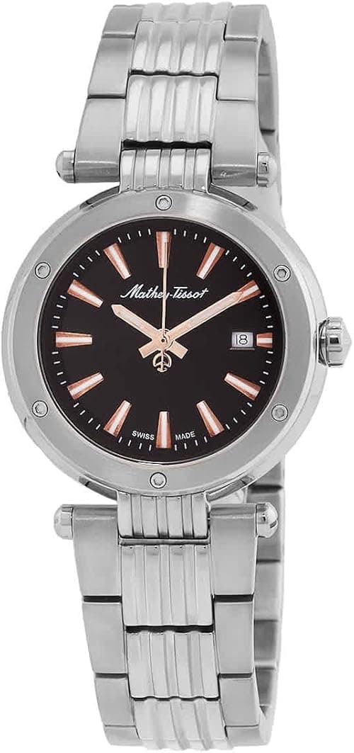 Mathey Tissot Women's Neptune Black Dial Watch - D912RRN on Amazon.ae - Price Tracker