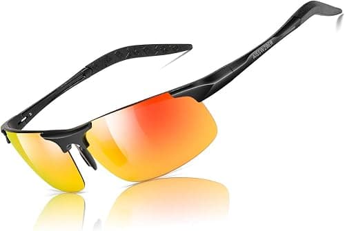 Mens Sports Polarized Sunglasses Driving Metal Frame UV Protection Sunglasses For Men 8177 on Amazon.ae - Price Tracker