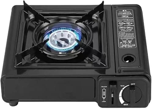 2 In 1 Portable Gas Stove Gas Cooker with Automatic Ignition System and Overheating Protection for Home, Restaurant, Indoor and Outdoor. على Amazon.ae - متتبع الأسعار