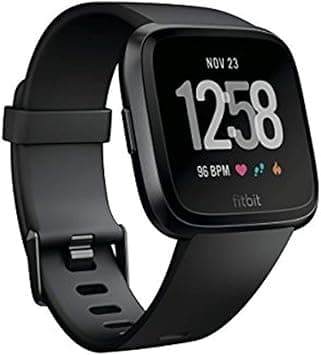 Fitbit Versa Smart Watch, Black/Black Aluminium, One Size (S & L Bands Included) - Amazon.ae Price Tracker