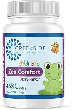 Zen Comfort for Kids, Organic Mood Support with 5-HTP, L-Theanine, Passionflower, Zinc, Pediatrician Formulated for Calm, Sugar-Free, Vegan, Berry Flavor, 45 Soft Chewables on Amazon.ae - Price Tracker