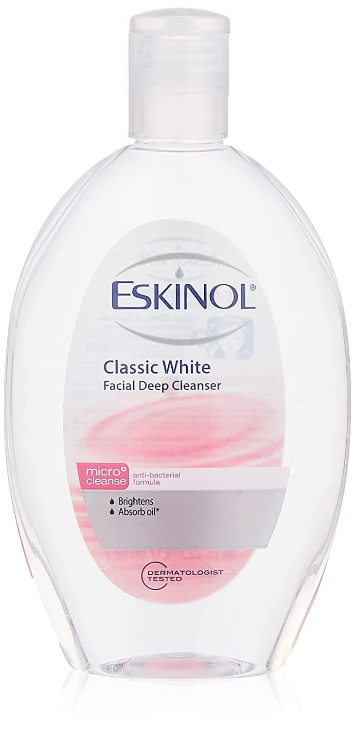 Eskinol Blackhead Eliminating Classic White Facial Deep Cleanser For Oily Skin| Micro-Cleanse & Anti-Bacterial Formula Removes Dirt & Excess Oil| Skin Brightening Face Toner for Men & Women| 225 ml on Amazon.ae - Price Tracker