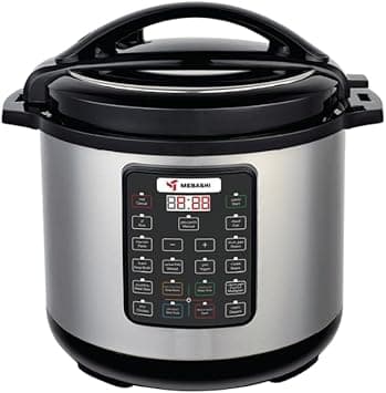 MEBASHI Japan 1600W 12L Digital Electric Pressure Cooker 13-in-1 Multi-Function Cooker with Over 10 Safety Features - (1600W) Black (ME-PC812) on Amazon.ae - Price Tracker