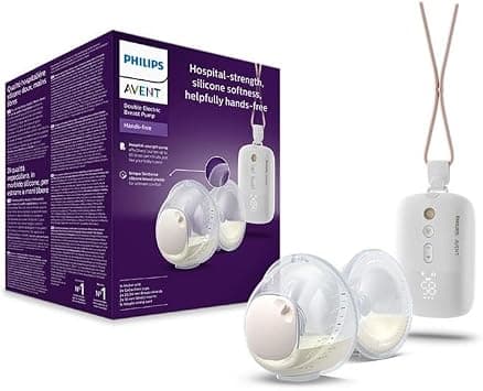 Philips Avent Hands-Free Double Electric Breast Pump,Hospital-Strength Quiet Motor, Mimics Baby's Drinking Rhythm,Pumps up to 85 Times per Minute, Light Collection Cup,4 Breast Shields,Model SCF532/11 - Best Deal Finder