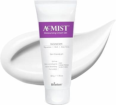 AcMist Vitamin E & Aloe Vera Based Moisturizing Cream Gel (50g) for Acne Prone and Oily Skin | Oil Free, Quick Absorbing, Lightweight | For All Skin Types on Amazon.ae - Price Tracker
