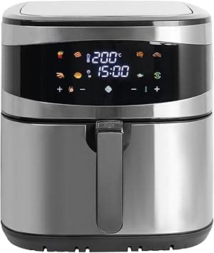 Air Fryer 9L Large Capacity 2600W with Dual Heating System, 11-in-1 Air Fryer Oven，Stainless Steel Body, Electronic Touch Screen, and Nonstick Basket for Healthy Cooking on Amazon.ae - Price Tracker