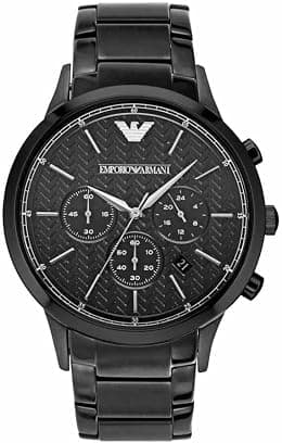 Emporio Armani Men's Chronograph, Stainless Steel Watch, 43mm case size - Best Deal Finder