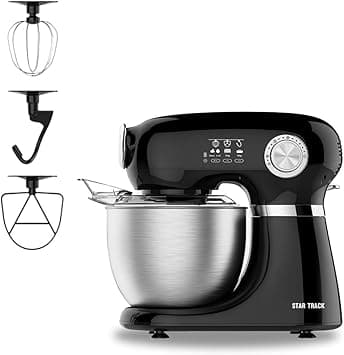 STAR TRACK Kitchen Stand Mixer Machine, 600W, 5.0L Stainless Steel Bowl, Dough Hook, Beater & Whisk, Premium Quality Kitchen Aid stand Mixer Appliances ST-BID-KM1000 on Amazon.ae - Price Tracker
