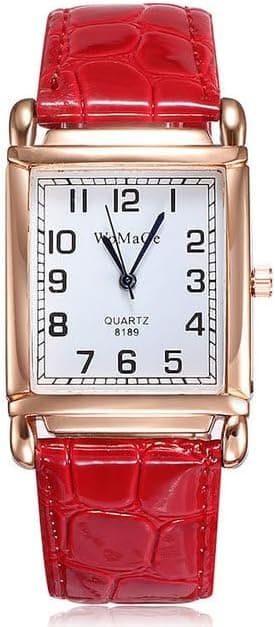 WatchAE - Women WOMAGE Classic Square Shape Fiɡurе PU Watchband Wristwatch Quartz Watch Women Watches Relogioss Feminino Montre hv5n on Amazon.ae - Price Tracker