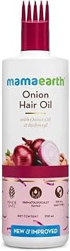 Mamaearth Onion Hair Growth Oil With Onion, Almond Oil & Redensyl, Controls Hair Fall, Boosts Hair Density & Promotes Hair Growth | Nourishing Formula, Helps Repair Damage, Non-Greasy, 250ml - Best Deal Finder