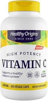 Healthy Origins Vitamin C 1000mg - 360 Veggie Capsules (1 Year Supply) - Vitamin C Supplement - Ascorbic Acid for Immune Support - Supports Cell Function - Gluten-Free & Non-GMO Supplement - Amazon.ae Price Tracker