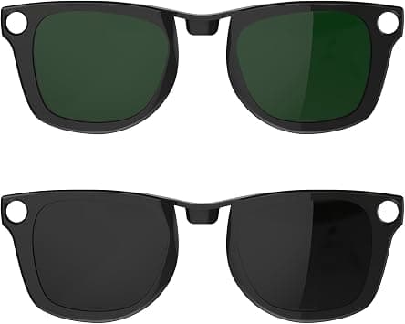 HiBloks 2Pcs Polarized Clip for Ray-Ban Meta Wayfarer RW4006 & Gen 2 RW4012 Regular (50-22), Discoloration Clip-on for Ray-Ban Meta Wayfarer Gen 2 Protect Your Eyes, Cool and Fashion (Black+Green) on Amazon.ae - Price Tracker
