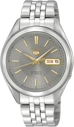 Seiko Men's Automatic Watch With Analog Display And Stainless Steel Strap Snkl19J1, Silver on Amazon.ae - Price Tracker